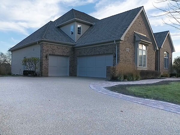 Exposed aggregate concrete