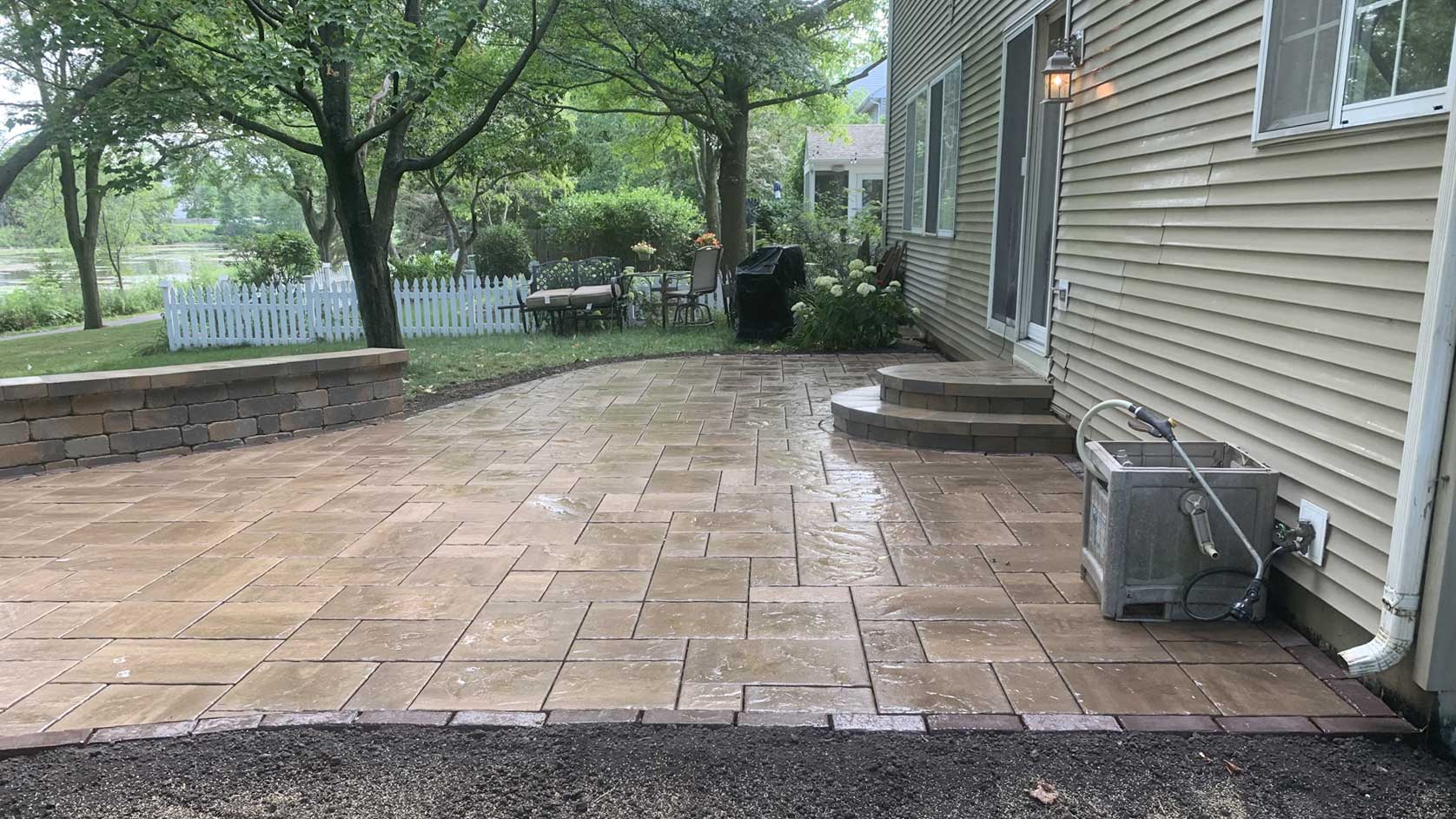 Hardscape Rear Patio Brick & Stone (7)