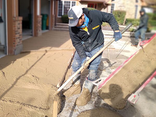 Total Paving working on concrete